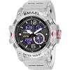 WeaShaemgLi Orologio sportivo da uomo con quadrante grande, militare, S-Shock, impermeabile, retroilluminazione, sveglia, cronometro Caratteristiche: robusto orologio da polso per allenamento, escursionismo e