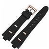 Richie strap [Richie Strap]Fibbia cinturino cinturino cinturino orologio subacqueo in gomma nera 24 mm x 8 mm adatto per Divas 'Dream (oro rosa)