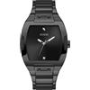 GUESS Orologio da uomo Trend Casual Tonneau Diamond 43mm, Nero, one, Moderno