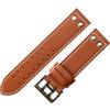 ROUREOX Cinturino di'Orologio in Pelle Autentica Fermo in Acciaio Inoxydabile Cinturino di Sostituzione in Pelle di Vacca di'Orologio per HAMILTON H70595593 H70655733