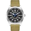 Boyarca Pilot Watch - Orologio da polso da aviatore per uomo, movimento automatico, meccanico, cassa in acciaio inossidabile, orologi luminosi e impermeabili, Verde militare B, striscia