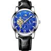 DAXIAOYU Orologio da uomo di lusso meccanico a carica automatica Tourbillon scheletro impermeabile da uomo orologi da polso da uomo orologio da polso maschile, Blu, Lusso
