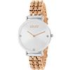 Liu Jo Orologio al quarzo da donna con cinturino in acciaio inossidabile TLJ1389, argento/oro rosa, 8056156024294