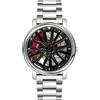 Gosasa Orologi da corsa da uomo, ruotabili, con mozzo ruota, in acciaio inox, impermeabili, in acciaio inox