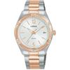 Lorus Orologio analogico al quarzo da donna con bracciale in acciaio inossidabile, Argento/Oro Rosa - RH982QX9
