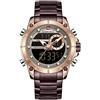 Naviforce Orologio al Quarzo Digitale da Uomo Orologio Analogico di lusso in Acciaio Inossidabile Cronografo Orologio da polso Multifunzione Impermeabile