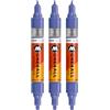 Molotow One4All Acrylic Twin Marker (1,5 e 4,0 mm di spessore, altamente coprente e permanente, ad asciugatura rapida, ricaricabile, per quasi tutte le superficie), 3 pezzi di colore 247 violetta