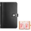 Generic 100 Envelopes Saving Challenge Set, Premium PU Money Saving Wallet with Double-Sided Notebook & Binder, Cash Stuffing Organiser for Couples, Students & Families, Perfect for Goal Saving Plann (Black)