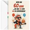 EchoPrints Biglietto Auguri 60 Anni Uomo, Papà, Zio, Nonno Porta Soldi con Busta - Biglietti Auguri Compleanno Divertente