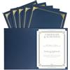 berjalan 25 Pezzi Titolari Titolari di Laurea Copertine di Certificato con Bordo in Foglio D' Carta Blu per Lettera Formato 8,5 X 11 Pollici