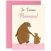 Central 23 Carte anniversaire pour maman - JE T'AIME MAMAN - Carte de fête des mères pour maman, belle-mère - Carte de remerciement pour femme - Livrée avec des autocollants - par