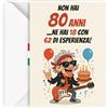EchoPrints Biglietto Auguri 80 Anni Uomo, Papà, Zio, Nonno Porta Soldi con Busta - Biglietti Auguri Compleanno Divertente