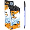 Bic Cristal Soft Punta Media 1,2 mm Confezione 50 Penne Colore Nero