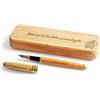 Pagano Retail Astuccio in Legno di Bambù con Penna Stilografica Personalizzabile - Set con Incisione Personalizzata - Idea Regalo Uomo, Donna, Laurea, Compleanno, Aziendale (Astuccio Stilografica)