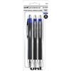 uni-ball Jetstream RT Retractable Ballpoint Pens, Bold Point, 1.0 mm, Black Barrel, Blue Ink, Pack of 3
