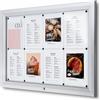 Danieli - Bacheca Certificata per Esterno IP56, Vetro di Sicurezza, Ermetica - Bacheca in Alluminio, Magnetica da Esterno 90x60 con 2 Chiavi - Per Muri e Ringhiere (8xA4)