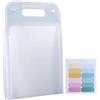 Whnbuij Raccoglitore a fisarmonica, 13 tasche, documenti d'acqua di grande capacità, 36 x 24 x 2,5 cm, formato A4, 13 tasche, organizer per ricevute, segnalibri, adesivi