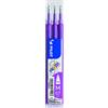 Pilot Pen 2261028F - Ricarica per penna roller Frixion Ball, spessore 0,7 mm, cancellabile, 3 pezzi, colore: viola