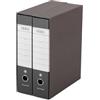 VARZI Set 2 Registratori Neri con Custodia per Documenti A4, Raccoglitori a Leva Dorso 8 cm, per Archivio Casa e Ufficio