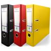 Netuno 3 raccoglitori A4 nero rosso giallo 2 anelli dorso 8 cm raccoglitore documenti ufficio cartone Rivestito in Polipropilene con Meccanismo a Leva organizer faldone documenti classificatore