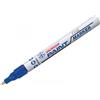 Generico Confezione da 12 pennarello marcatore indelebile SNOWMAN paint marker smalto punta FINE tonda BLU