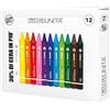 Generico PASTELLI TINTA UNITA CERA SUPER CONF.12 PEZZI COLORE ASSORTITI