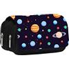 ENEN Astuccio Portamatite Grande Capacità per Ufficio e Scuola, Multifunzionale Astucci Cartoleria Organizer, Regali di Compleanno per Bambine, Ragazzi (pianeta spaziale,21x10x7.5cm)