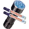 Edding pennarello speciale Edding 8280 UV Marker invisibile, 1,5-3 mm, incolore, UV Marker + UV Lampe, Confezione da 2