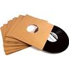 MC DAISON 25 pezzi Busta interna DELUXE custodia antistatica di alta qualità in carta Kraft marrone avana con fori + velina per dischi LP 33 giri o 12 maxi single in vinile
