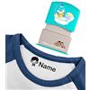 asu Timbro personalizzato per vestiti, Timbri per bambini vestiti, Timbro Compatto e Personalizzabile per Vestiti da Adulto e Bambini (BZ001-BLUE,1PCS)