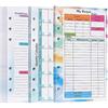 Orton 82 fogli A6 Budget Planner Ricarica Blocco note Planner Blocco note 6 fori per A6 Raccoglitore Copertina Save A