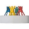 Publilancio srl Base Magnetica da scrivania con 8 pinzette a forma di omino portamemo