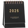 Lanmijia Mini Calendario da Scrivania 2025-2026, luglio 2025 fino a dicembre 2026, pianificatore del calendario desktop, PiccoloCalendario da Tavolo Ribaltabile 2026 per casa, ufficio, scuola, lavoro
