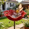 TYURJYR Abbeveratoio per Uccelli, Abbeveratoio Per Apis Da Giardino, Ferro Stazione Di Abbeveraggio Per Apis, Abbeveratoios A Forma Di Fiores, Stazione Acqua Per Esterno, Giardino, Cortile, Balcone (1Pcs)