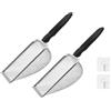 Abiyou 2PCS Filtri da Giardino in Acciaio Inox, 3.8/5MM Setaccio a Rete per Terreno con Manico, inviare 2 Ganci Adesivi, Setaccio da Giardino, Colino per Compost, Setaccio per Vasi, per Sabbia, Ghiaia