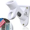 Anley Portabandiera a due posizioni Anley | Staffa di montaggio con bulloneria - Realizzata in ghisa - Rivestimento resistente e antiruggine - Diametro interno 2,5 cm (bianco)