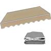 Generic Telo di Ricambio per Tende da Sole Retrattile, Tessuto di Ricambio per Tende da Esterno 300x250/400x350/500x350cm Tendone Parasole in Tela, Tessuto per Sole(Beige,300x200cm)