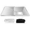 Denmay Vaschetta per grasso universale con vaschetta di raccolta, regolabile per barbecue a gas 2 3 4 fuochi, Charbroil, Enders, Weber, Barbecook, Campingaz, Proficook e altro ancora (38-65 cm x 36