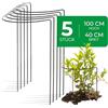 Novatool 5 supporti per arbusti, altezza 100 cm, semicircolari, 40 cm, colore verde, supporto per piante rampicanti, supporto per piante rampicanti, supporto per piante rampicanti, supporto per piante