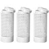 YUETTYY 1/3 compostiere a vite senza fine, ventilato, per compostaggio di vermi e vermi da fattoria, 30,5 x 15,2 x 15,2 cm, 110 mm, rotondo, con coperchio, per giardino, cortile (3 pezzi)