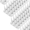 Konzept 11 3 metri di protezione contro i piccioni (3 cm di altezza), plastica resistente ai raggi UV, colore bianco, resistente alle intemperie, sistema a scatto (6 pezzi x 50 cm), 3 file, protezione per