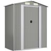 vidaXL Capanno da Giardino Grigio Chiaro 192x108x223cm Acciaio Zincato