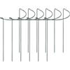 BE-TOOL 6 pali di supporto per piante, 40 x 25 cm, in metallo, per giardino, gabbia, bordo di supporto per fiori, vite, pomodori, Monstera