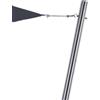Toldoro® 3,5m Palo per vela ombreggiante con golfare/Palo per tenda a vela ombreggiante in acciaio inox da parete Ø70mm / Palo per vela con 3 occhielli