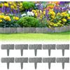 QIANAI 10 Pcs Bordura Aiuola Effetto Pietra, Bordo Giardino, Bordo per Aiuole, Bordi Aiuole Giardino, BordoPrato Finta Pietra, Copertura Aiuola, Versatile BordoGiardinaggio Interno