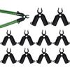 BE-TOOL 10 connettori per paletti da 16 mm di tipo A per piante con clip fissa, colore nero, accessori da giardinaggio per sistema di supporto per telaio rampicante