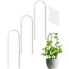 Whtawtaw Confezione da 3 graticci da giardino in acrilico trasparente a forma di U, supporto per piante rampicanti, traliccio per piante d'appartamento in vaso per Hoya, Pothos, Monstera