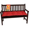 SuperKissen24. Cuscino Lungo per Panchina da Giardino 100x50 cm Resistente e Comodo per Panca da Esterno ed Interno - Rosso