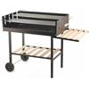 Galileo Casa Galileo 2160818 Barbecue con Ruote, Rettangolare, 126x56x87 cm, Nero