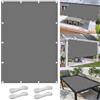 XUEQXUE Vela Ombreggiante Impermeabile 270 x 360 cm Protezione Dal Calore Protezione Solare Impermeabile Tenda a Vela, Parasole, Paravento per Esterno Terrazza Giardino, Grigio Chiaro